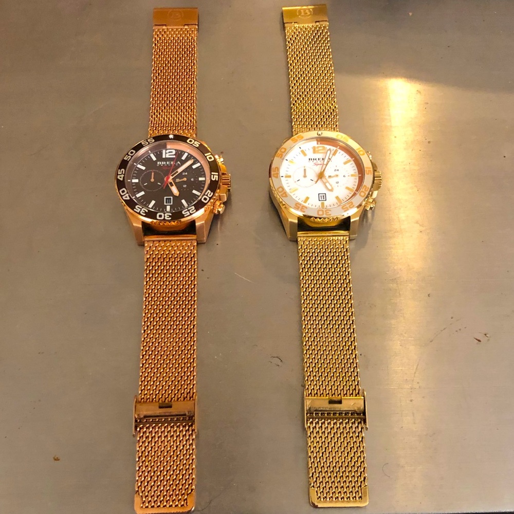 Stainless steel Brera Orologi in Rose Gold plating and Gold plating.